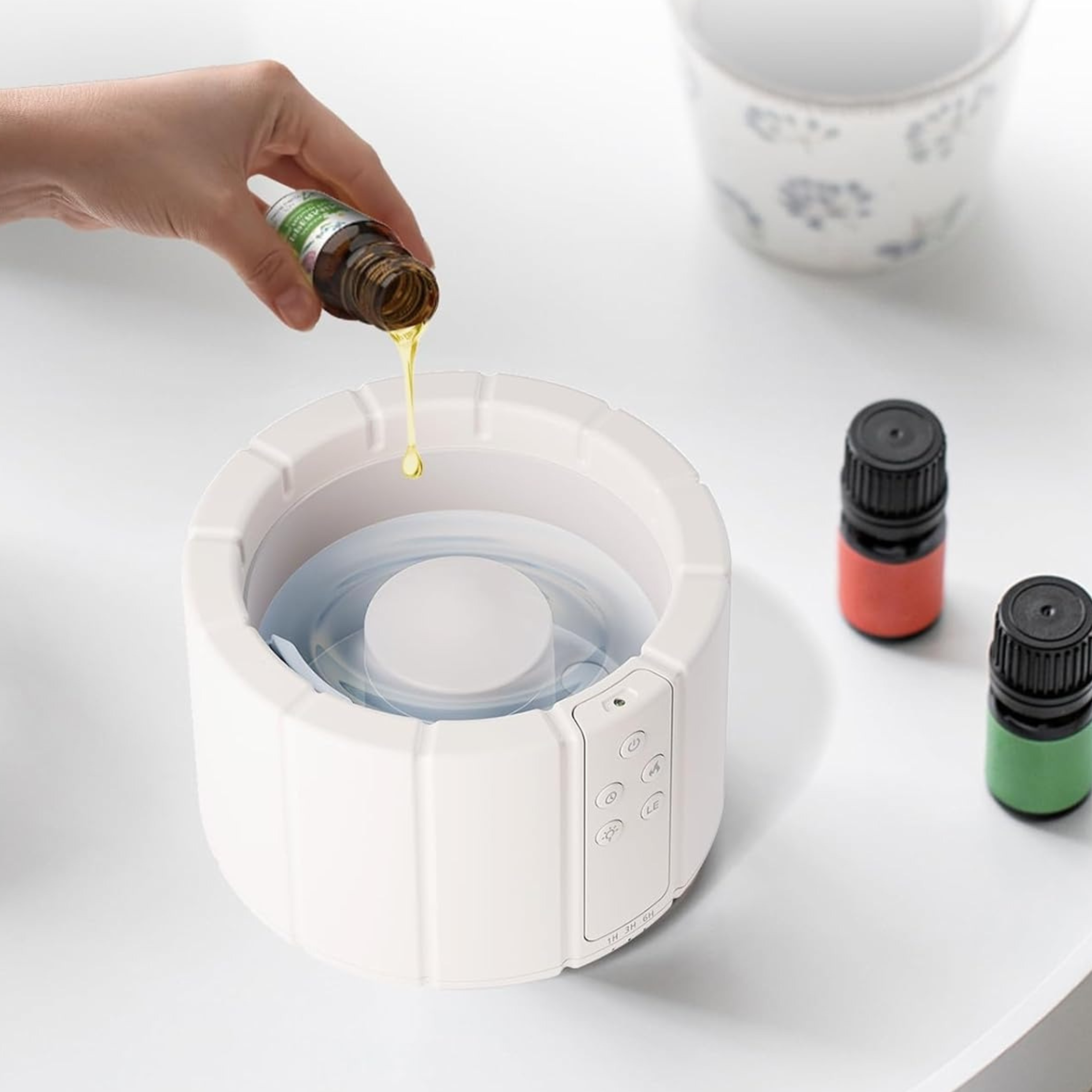 Umidificatore a fiamma ultrasonico AuroMist | Umidificatore con luce accogliente da falò e funzione di aromaterapia