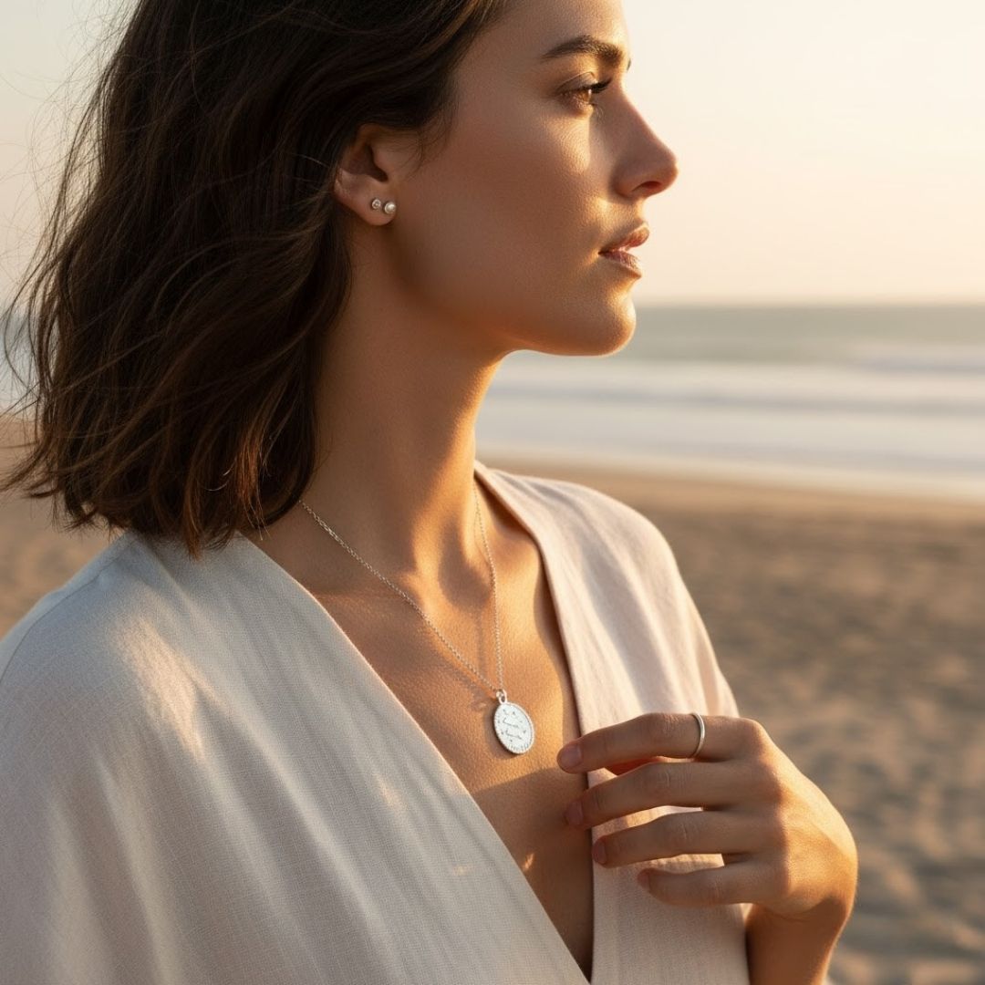 Zodiac medaillonketting - verguld zilver met sterling ketting