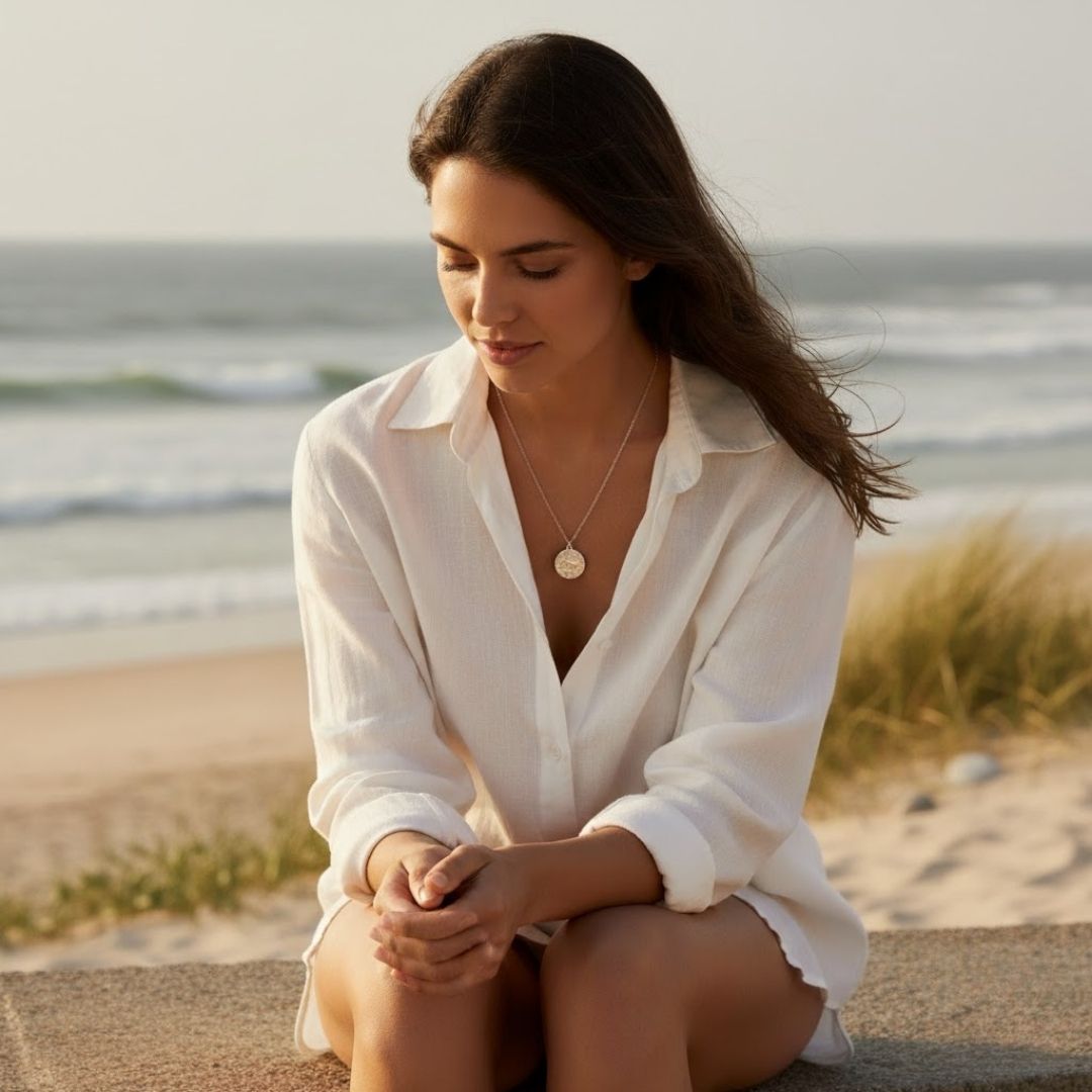 Zodiac medaillonketting - verguld zilver met sterling ketting