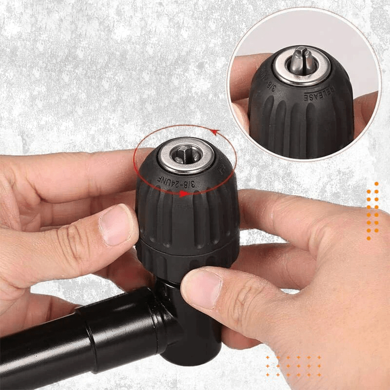 90-Degree Right Angle Drill Extension for Tight Spaces – Compatible with All Electric and Hand Drills-3