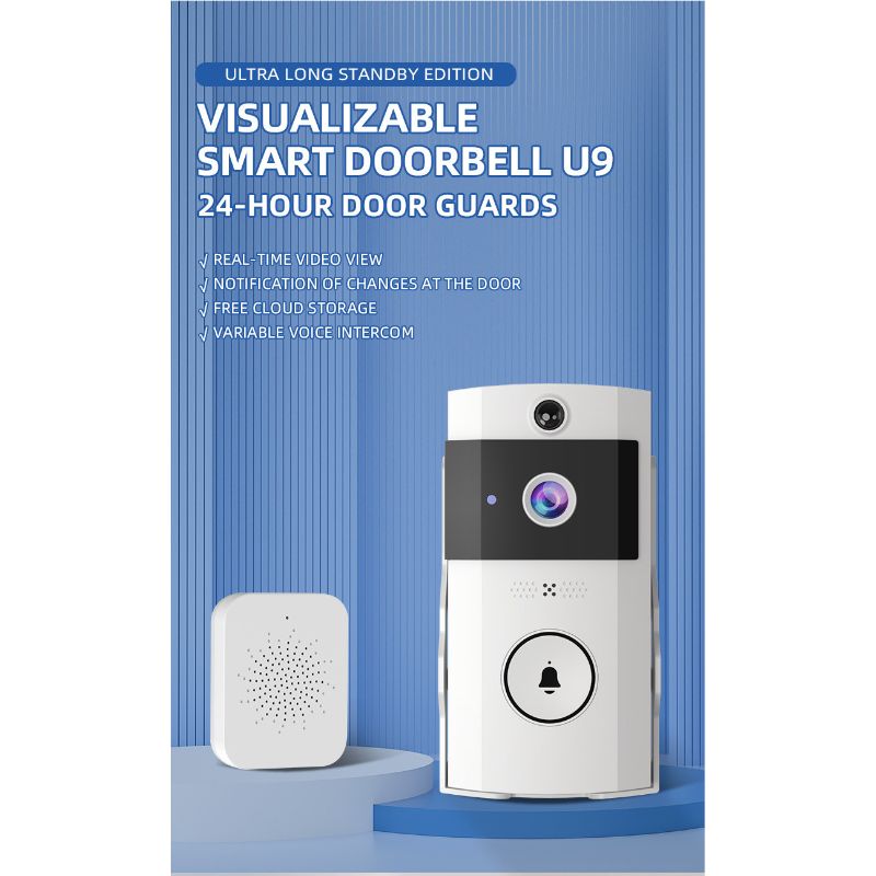 Smart Video Doorbell Camera with HD Video, Motion Detection & Two-Way Audio 2