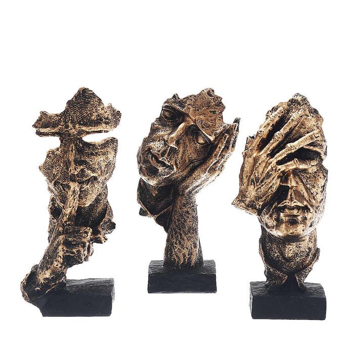 NordicLine - Abstract Gold Sculpture for Modern Interior Decor, Minimalist Design 5