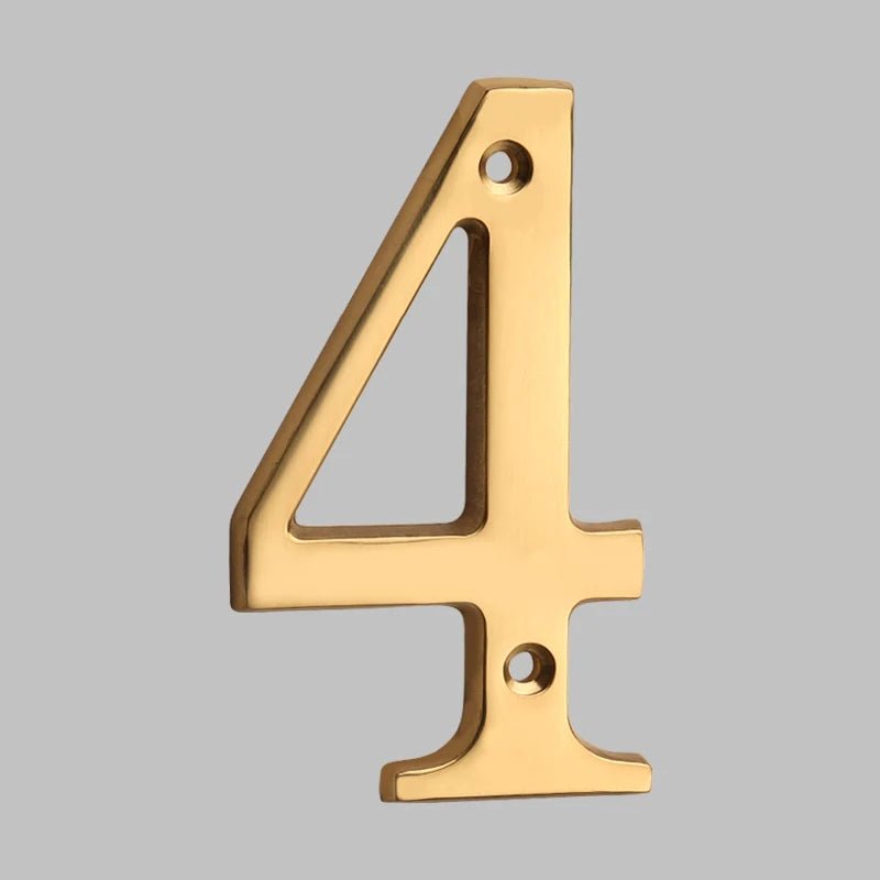 Classic Solid Brass House Numbers - Timeless House Number Plaque for Easy Installation 9