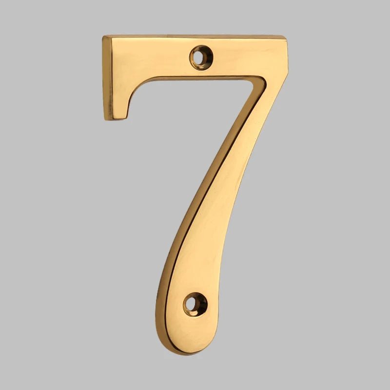 Classic Solid Brass House Numbers - Timeless House Number Plaque for Easy Installation 2