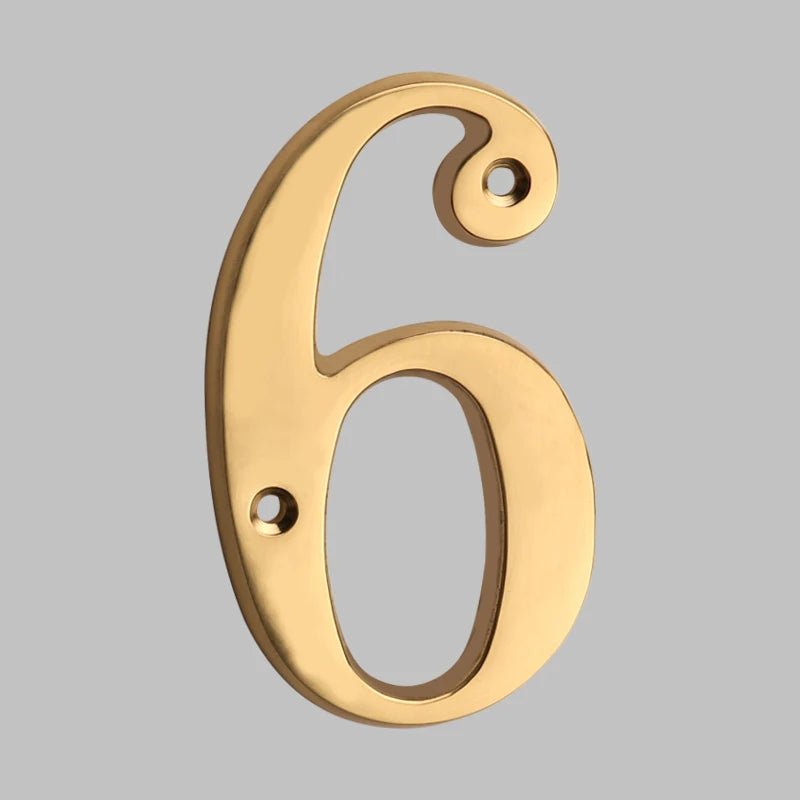 Classic Solid Brass House Numbers - Timeless House Number Plaque for Easy Installation 1