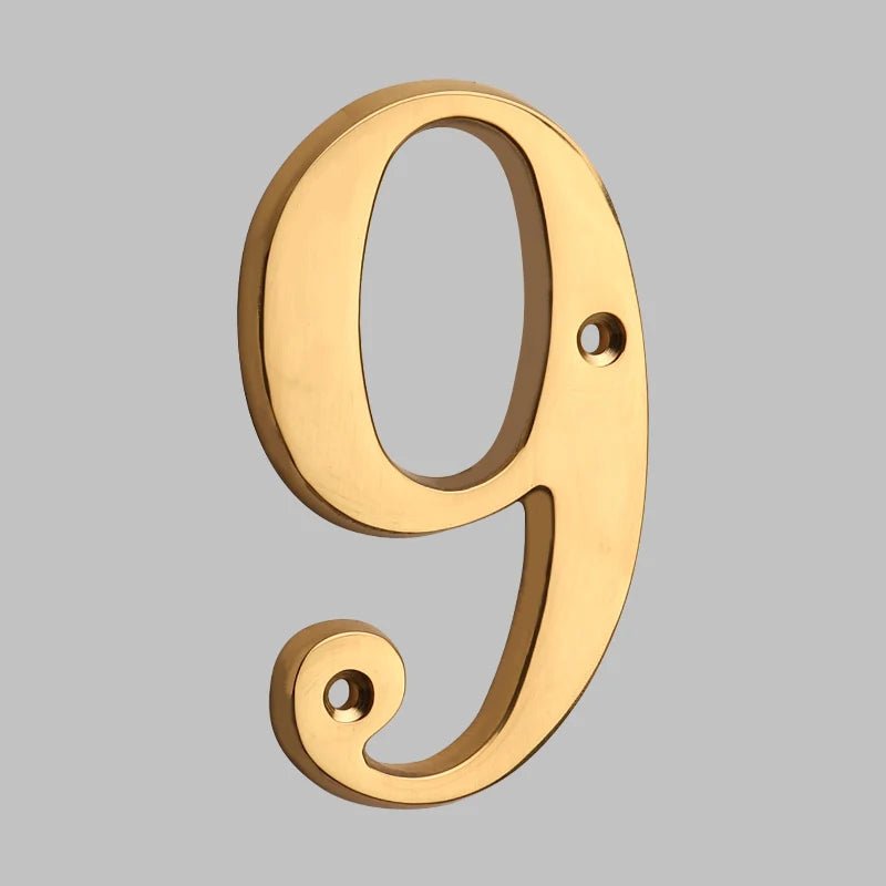 Classic Solid Brass House Numbers - Timeless House Number Plaque for Easy Installation 4