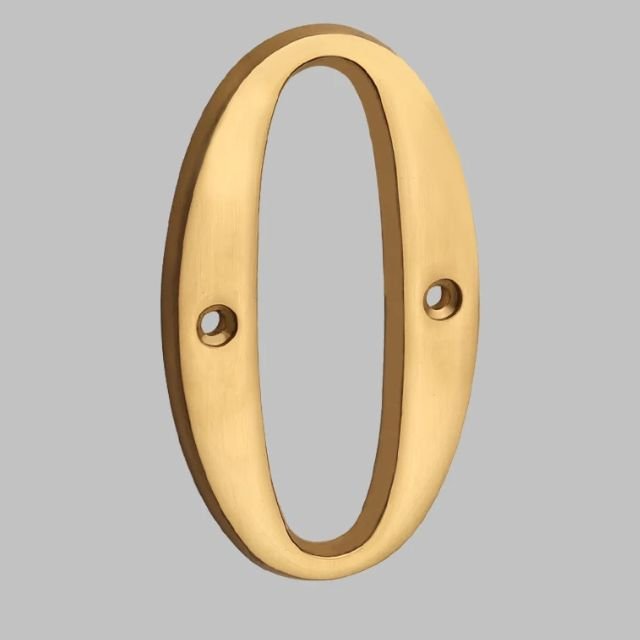 Classic Solid Brass House Numbers - Timeless House Number Plaque for Easy Installation 0