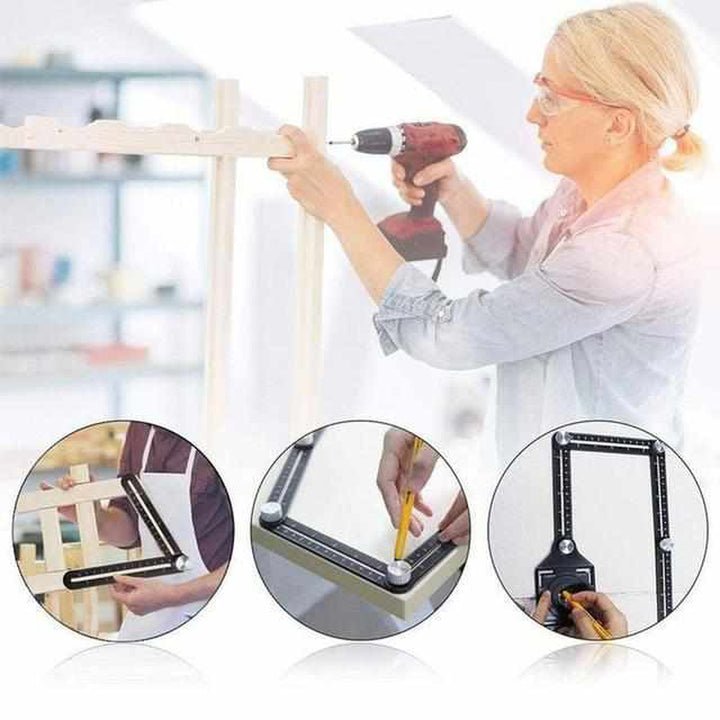 Adjustable Angle-izer 2.0 Measuring Tool – Durable 5mm Aluminum Alloy for Accurate Layouts and Easy Storage-4