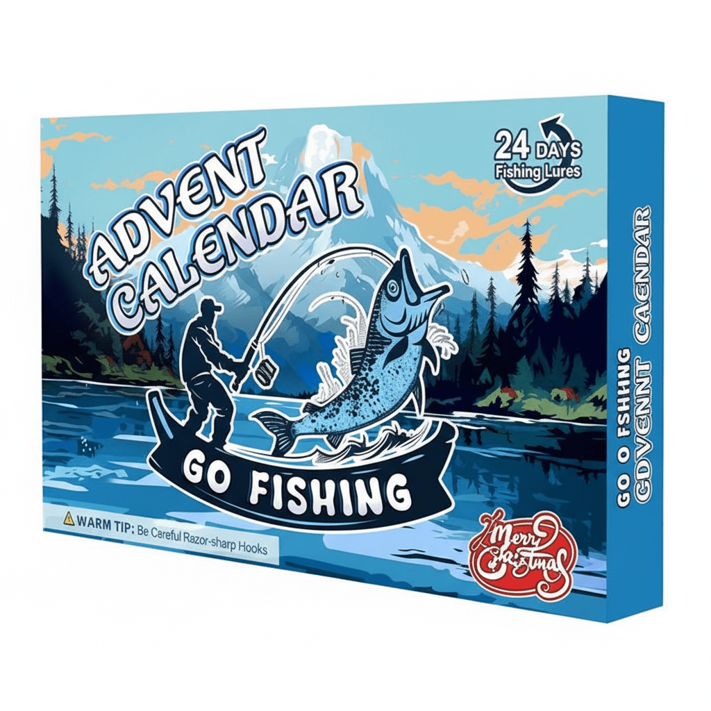 ANGLERVENT – 24 Days Christmas 2025 Countdown Fishing Tackle Set