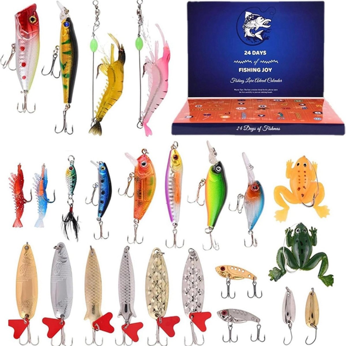 ANGLERVENT – 24 Days Christmas 2025 Countdown Fishing Tackle Set