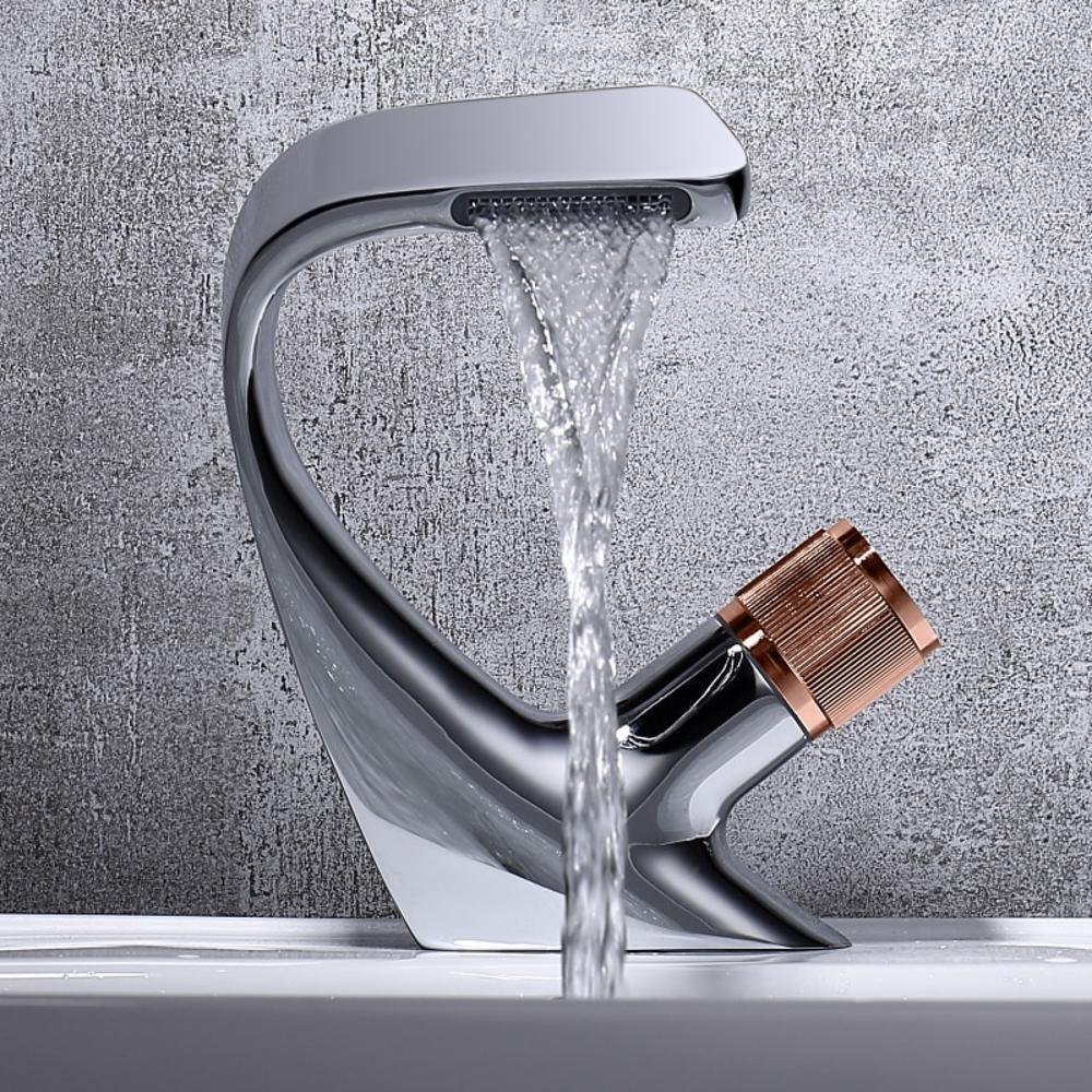 Aquacascade Basin TAP-modern waterfall wash basin made of brass for luxurious bathroom design 5