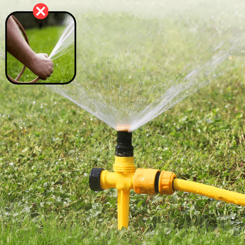 Automatic Rotating Sprayer for Lawn and Garden Irrigation – Water-Saving Design with Adjustable Spray Angles, Durable Plastic and Brass-2