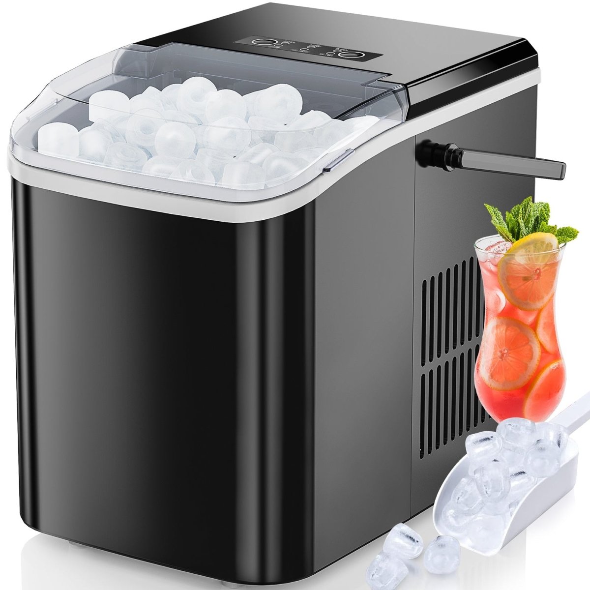 Compact Portable Ice Maker - Quick Ice Production & Self-Cleaning Function 0