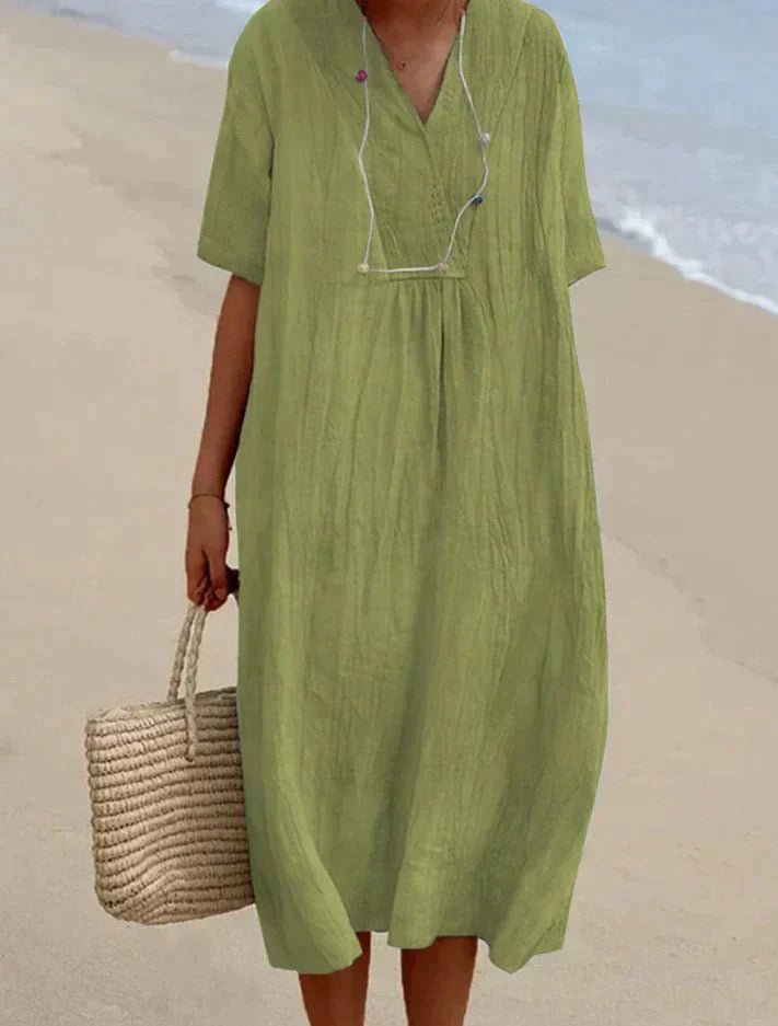 VESTIDO ARIA – Vestido de verão em algodão e linho para conforto máximo