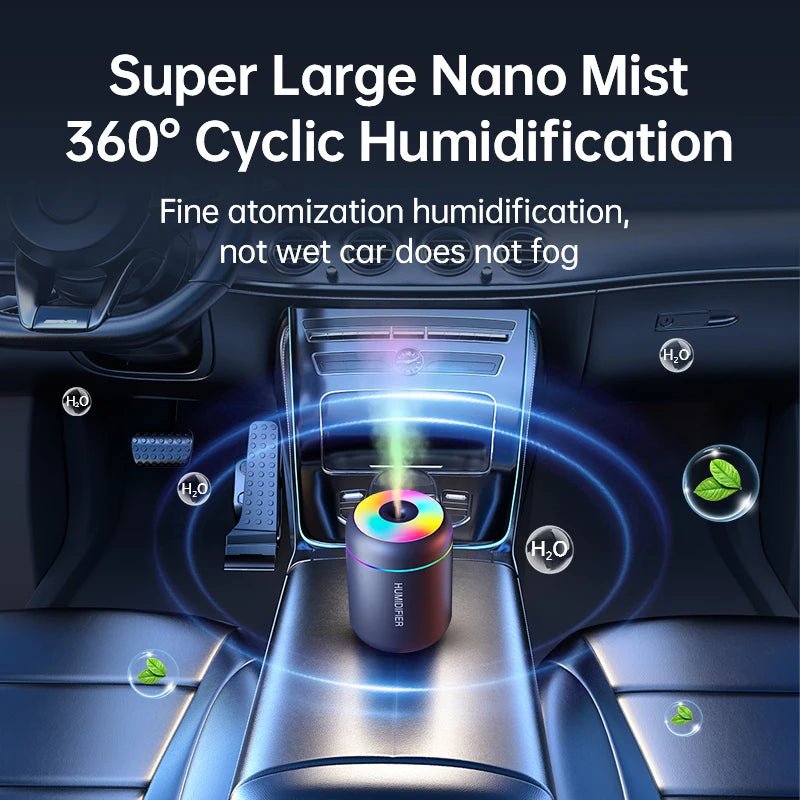 AromaMist Mini – Humidificador USB de 180ml com Iluminação LED