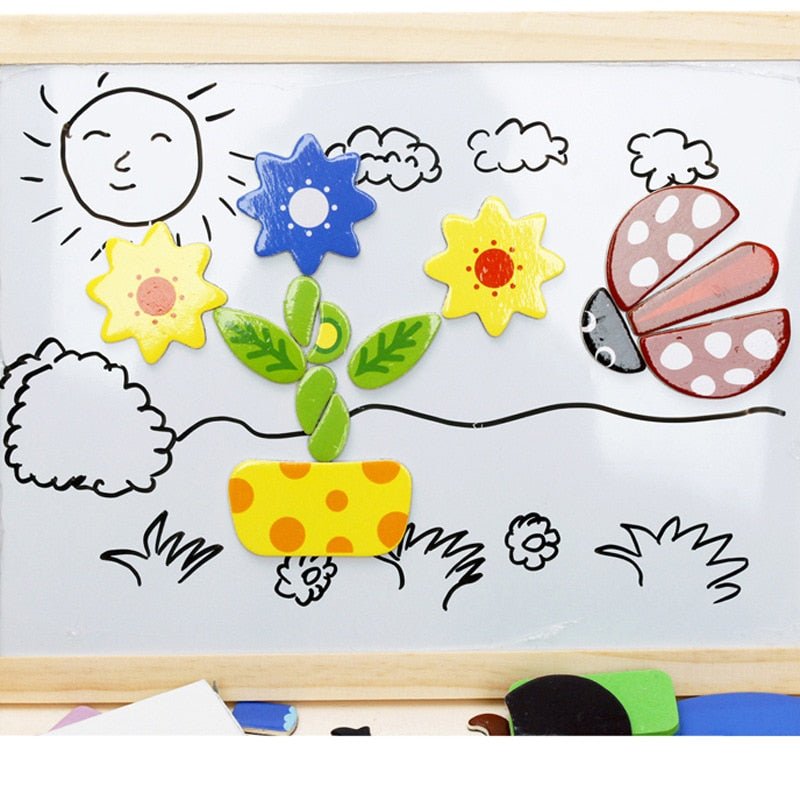 ArtMagnet Board - Montessori-Holz-Magnettafel für Kinder - Kreativität & Lernen