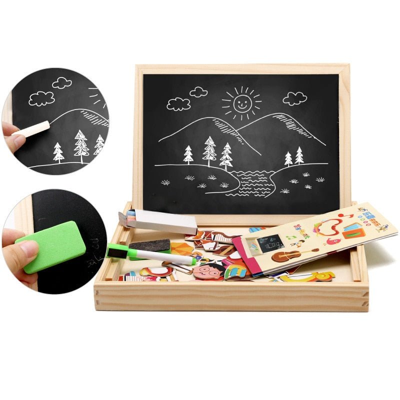 ArtMagnet Board - Montessori-Holz-Magnettafel für Kinder - Kreativität & Lernen