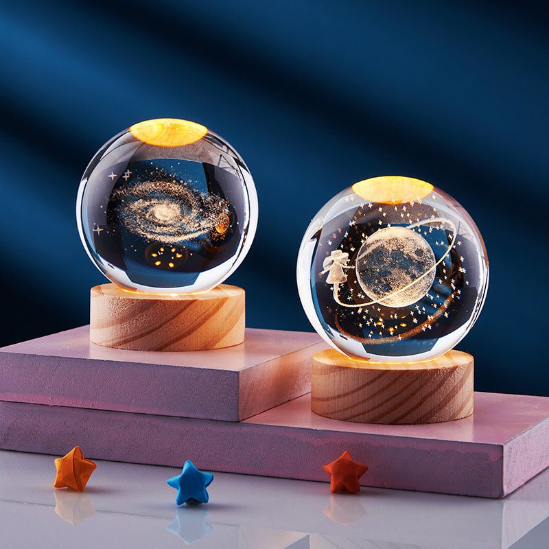 Elegant 3D LED Night Light with Crystal Design for Magical Ambiance 1