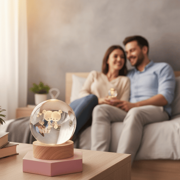 AURASHINE – Lampada di cristallo LED 3D per un'atmosfera notturna da sogno