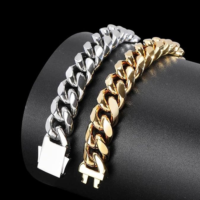 Elegant Male Gold Bracelet - 925 Sterling Silver Cuban Link Design, Comfortable Fit 3