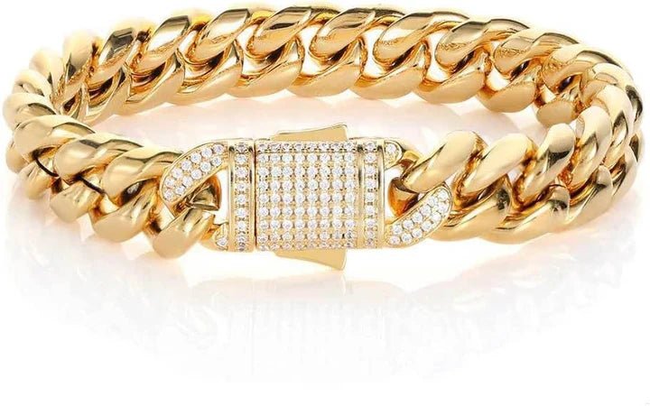 Elegant Male Gold Bracelet - 925 Sterling Silver Cuban Link Design, Comfortable Fit 4