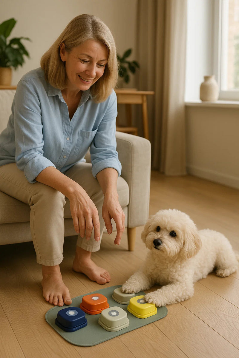 BARKTALK – Botões de Voz Interativos para Comunicação e Treino de Cães