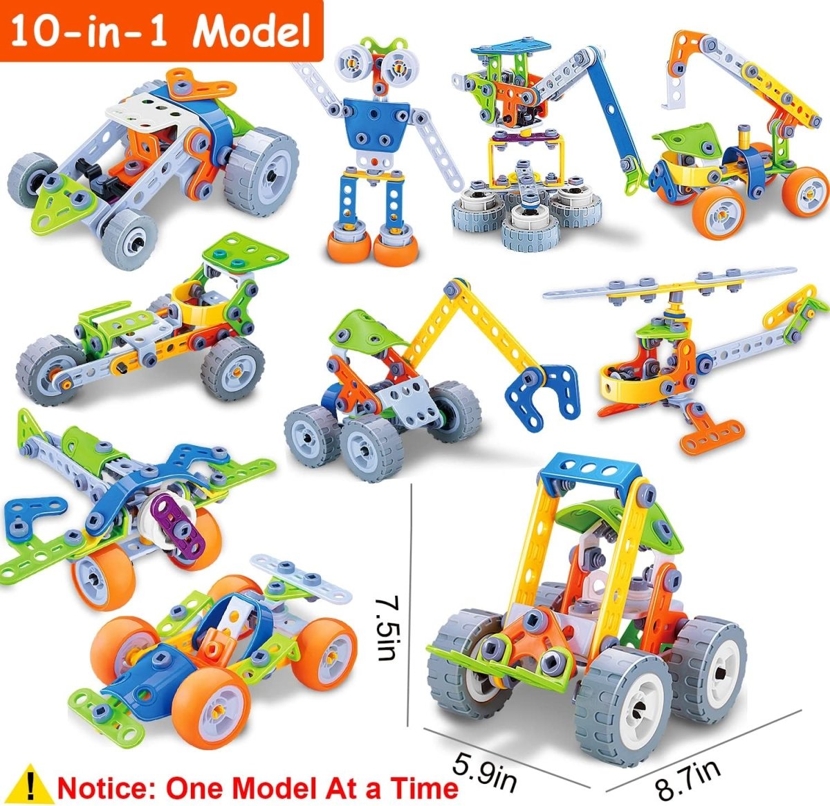 Buildbuddy Construction Set - Bunte Bauklötze für Kinder - Förderung von Kreativität und Motorik