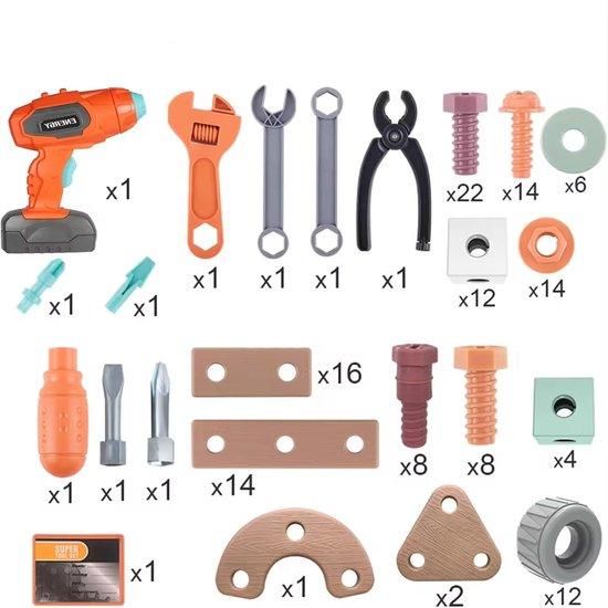 Conjunto de Ferramentas Buildmaster – Brinquedo de Construção com 100 Peças para Crianças Criativas