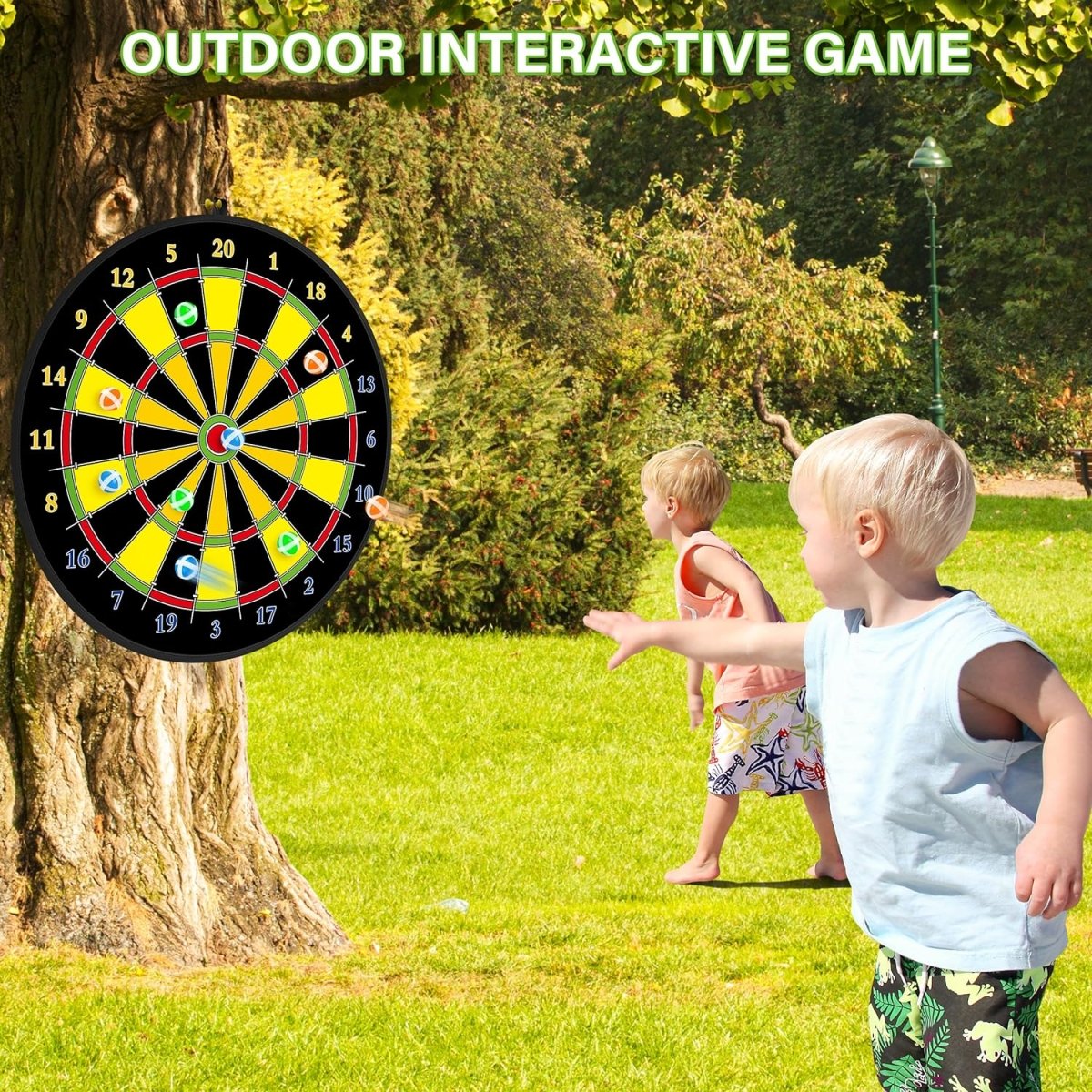 Bullseye Buddies Gigante Alvo de Dardos – Jogo Seguro para Crianças, Interior e Exterior
