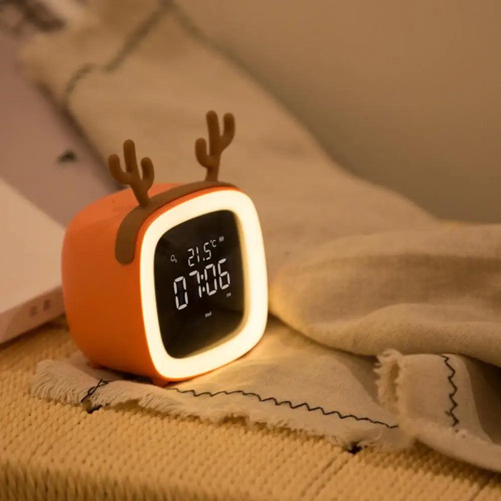 Rabbit Ear LED Night Light Alarm Clock with Digital Display & Timer 3