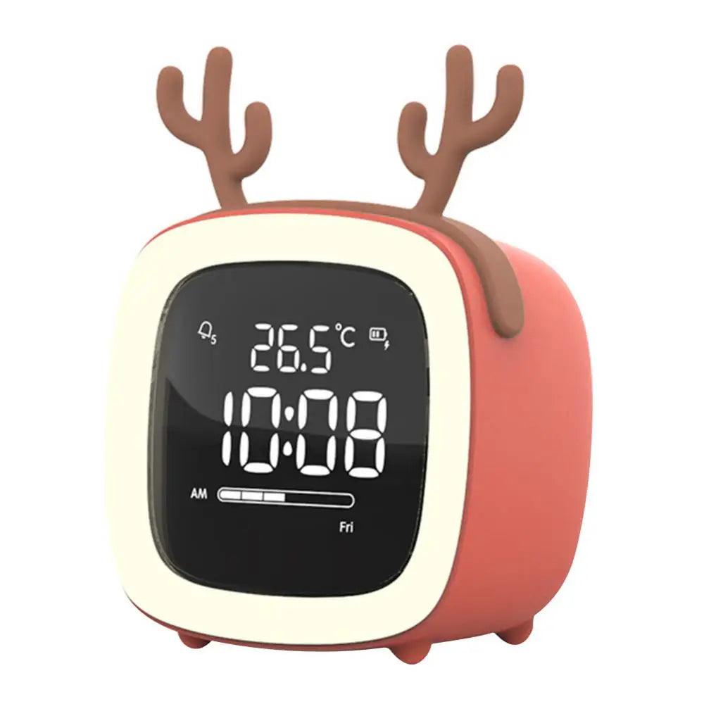 Rabbit Ear LED Night Light Alarm Clock with Digital Display & Timer 7