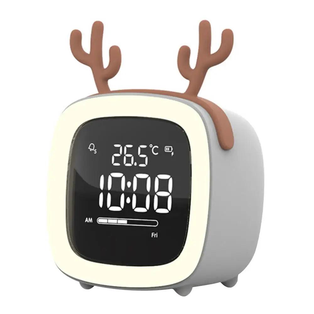 Rabbit Ear LED Night Light Alarm Clock with Digital Display & Timer 19