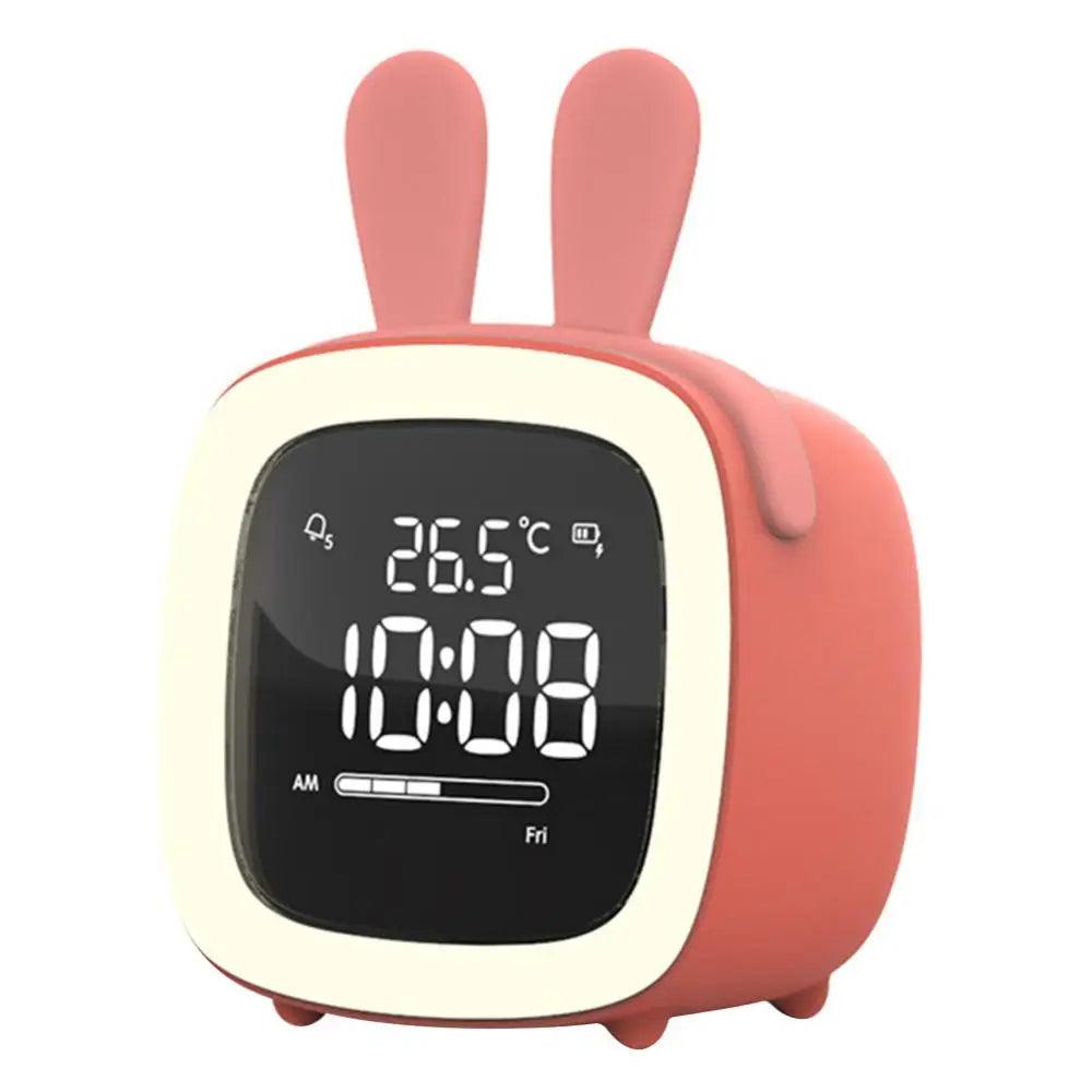 Rabbit Ear LED Night Light Alarm Clock with Digital Display & Timer 8