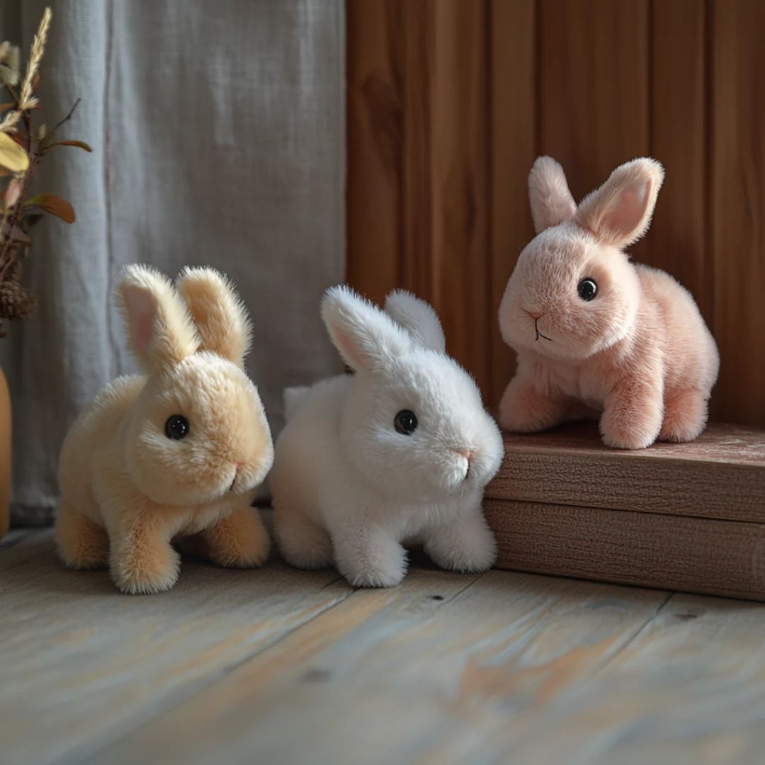 Cuddly Bunny Plush Toy - Interactive Soft Stuffed Animal with Realistic Movements 3