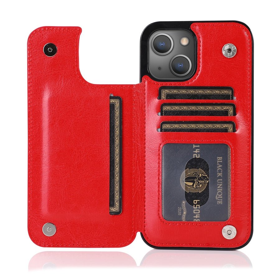 CARDHOLD LEATHER - Elegante custodia per smartphone con scomparti per carte di credito