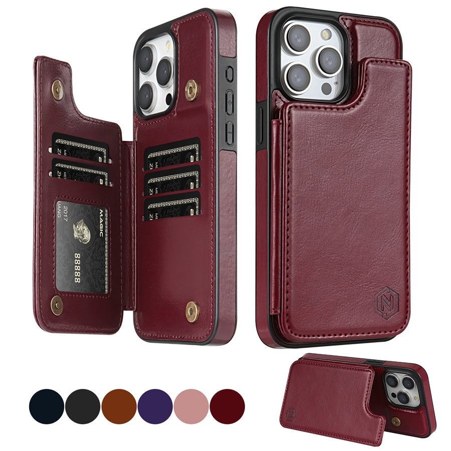 CARDHOLD LEATHER - Elegante custodia per smartphone con scomparti per carte di credito