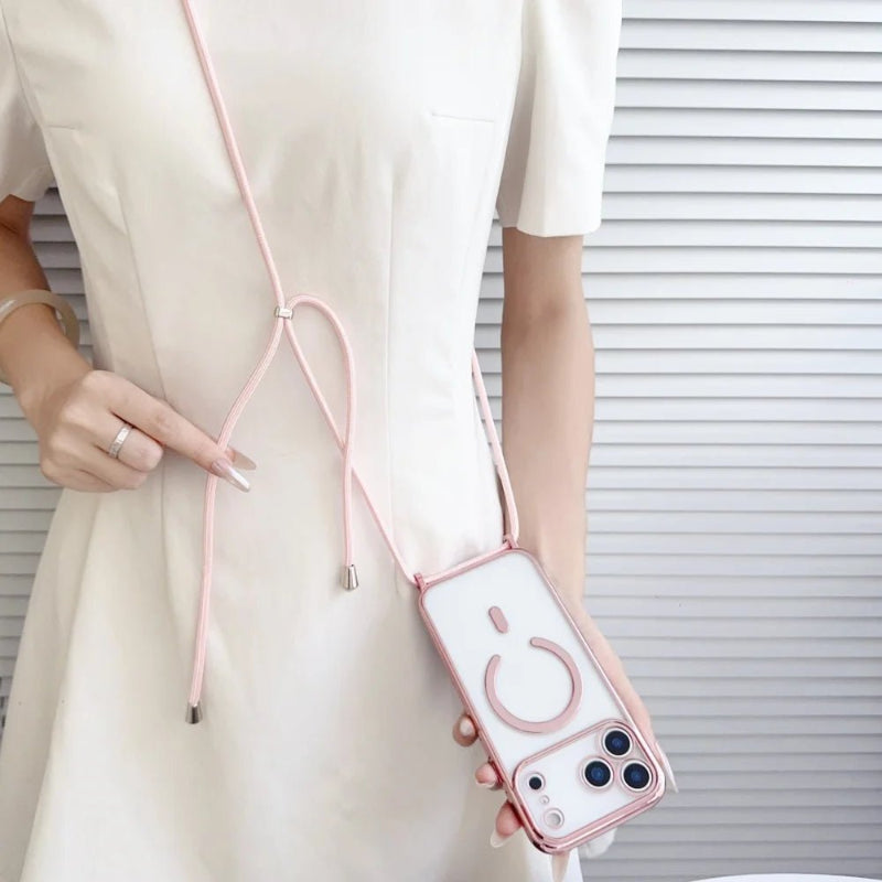 Adjustable Phone Lanyard for iPhone 11-17 Pro Max - Hands-Free Convenience & Durable Nylon Design 1