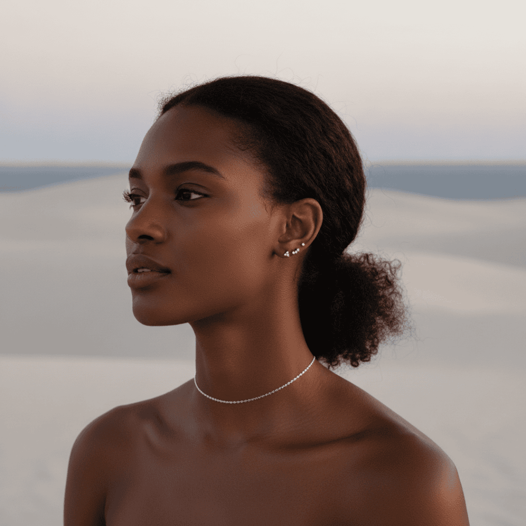 Celestial Charm - Celestial platte achterkant studs set met diamanten details voor kraakbeen- en oorlel piercings