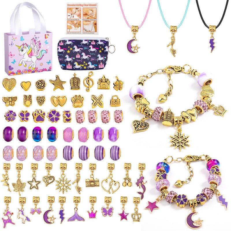 CHARMELLA – Kit per Creare Braccialetti con Charm Scintillanti per Ragazze Creative