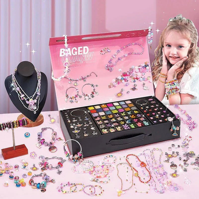 CHARMELLA – Kit per Creare Braccialetti con Charm Scintillanti per Ragazze Creative