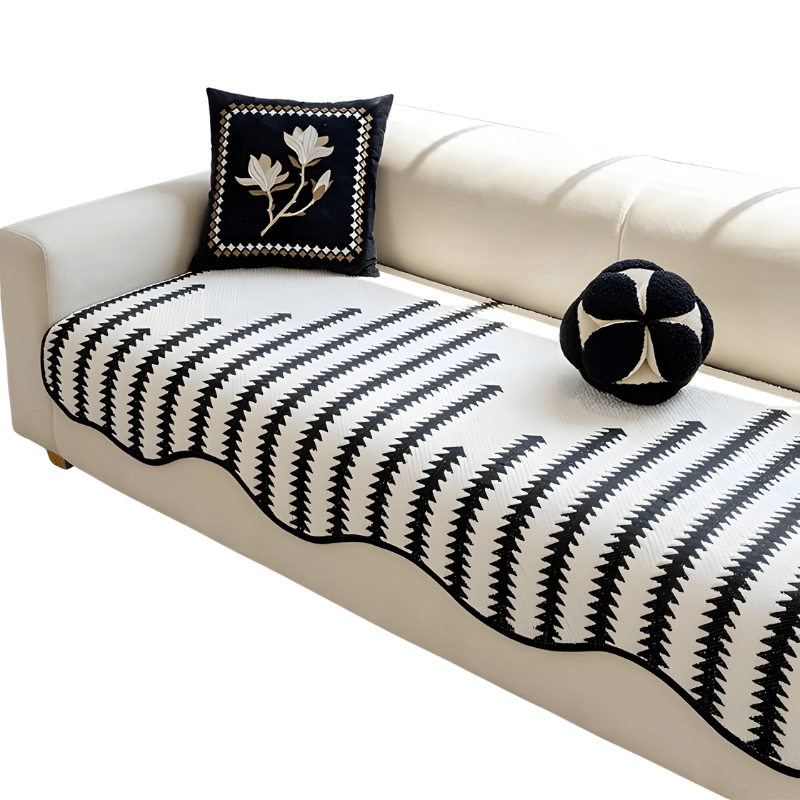 CHEVRONLUXE – Copertura moderna per divano in ciniglia con protezione elegante
