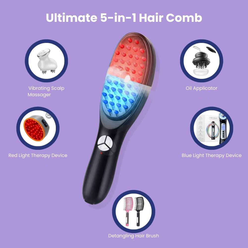 Multifunctional hair comb with light therapy-5-in-1 hair comb for healthy hair-2