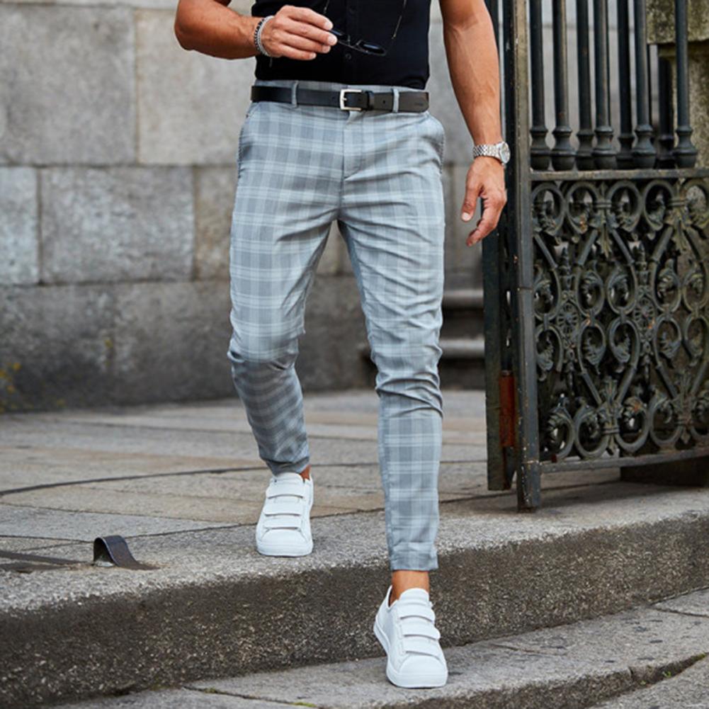 CHRIS CASUAL CHINO - Pantaloni chino da uomo con motivo a quadri per un look alla moda