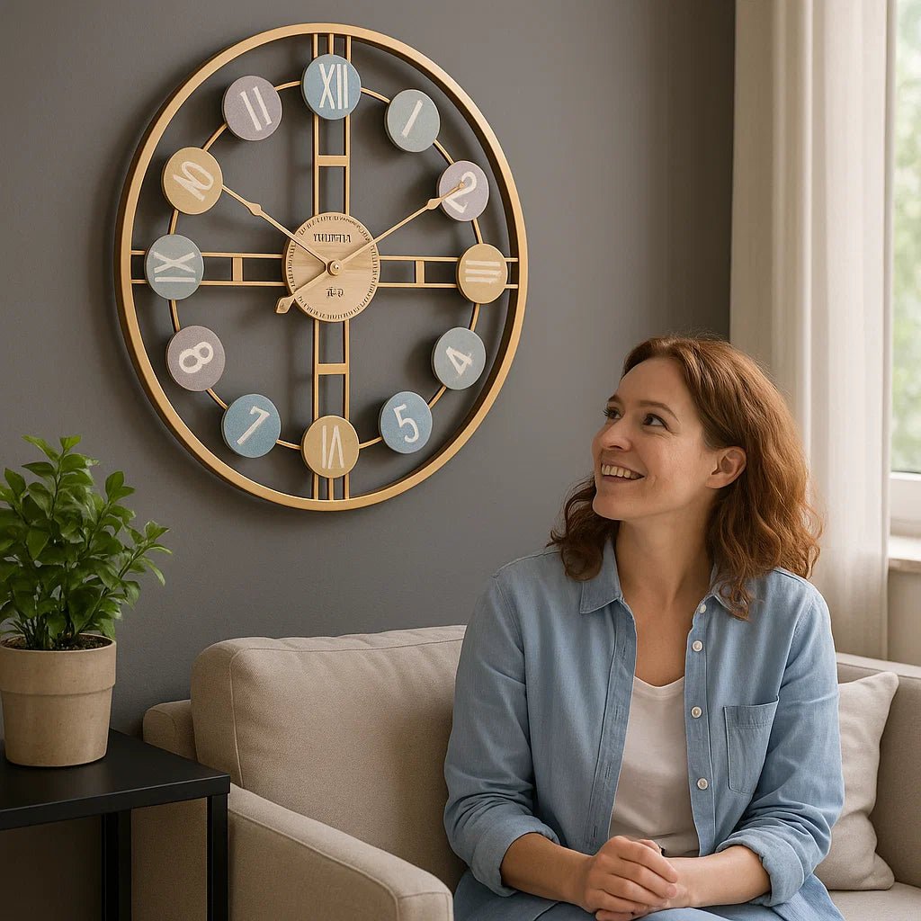 CHRONOPASTEL – Silent Wall Clock for Elegant Home Decor
