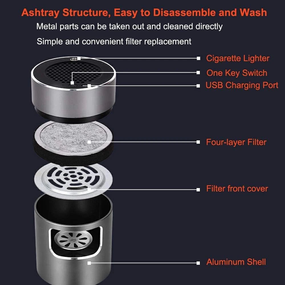 CLARASH – Smart USB Smokeless Ashtray with Advanced Air Filter