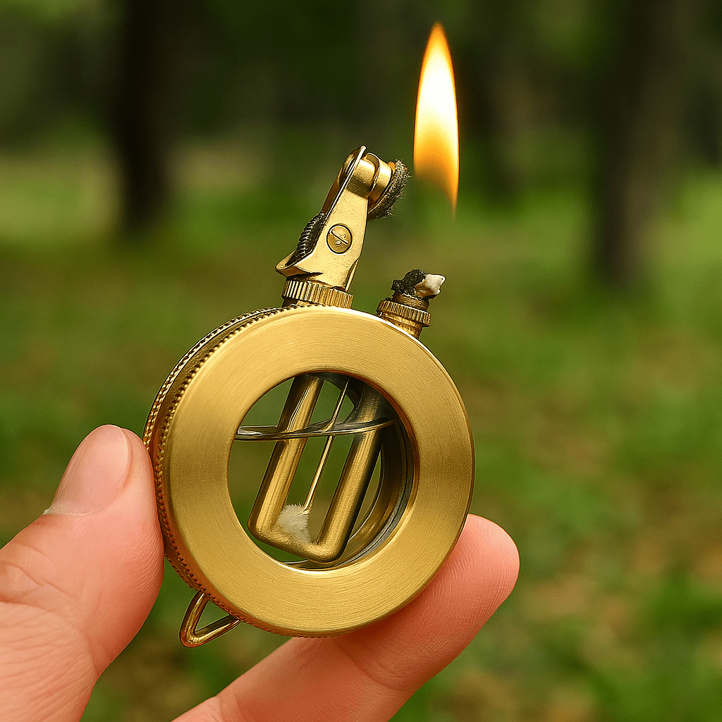 CLASSIC TIME – Briquet à kérosène en métal rétro au design vintage