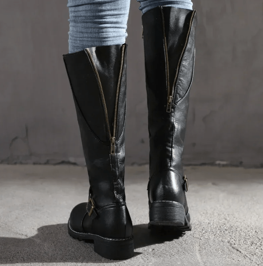 Emma - Black Women's Boots with Non-Slip Grip and Comfort Gel Sole 7