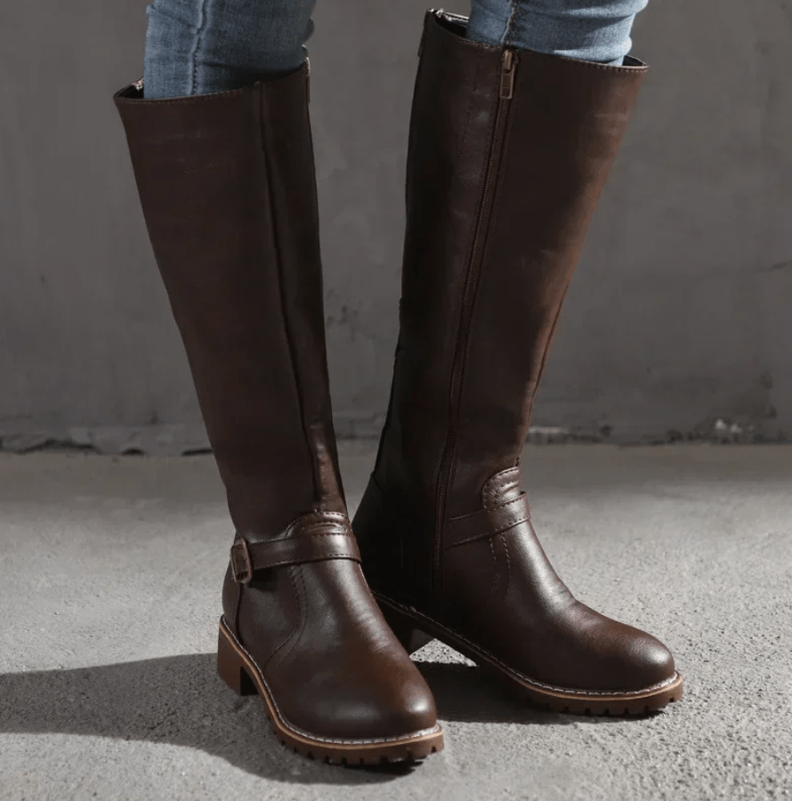 Emma - Black Women's Boots with Non-Slip Grip and Comfort Gel Sole 6