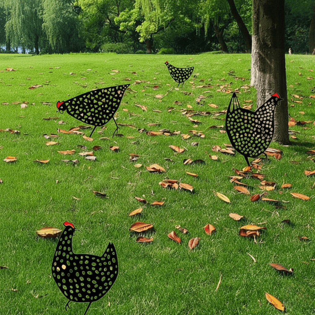 Cluckura – Weatherproof Metal Chicken Statue for Garden & Patio