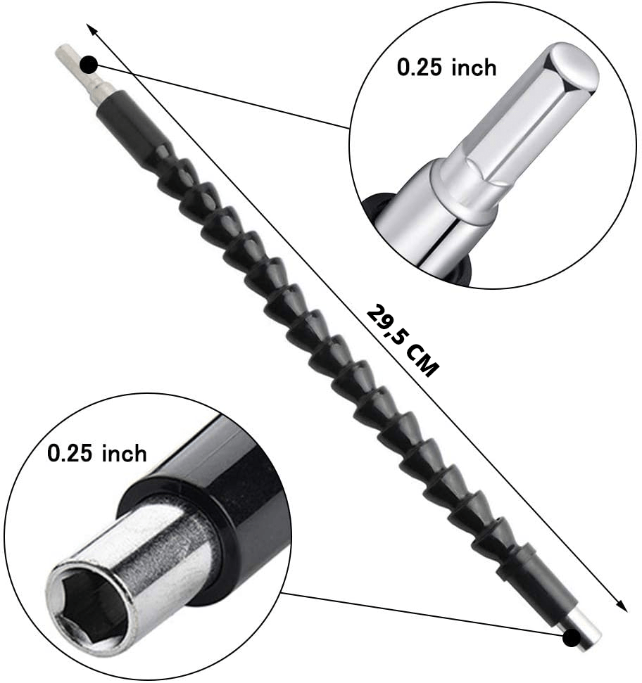 Flexible Cobra Drill Extension for Tight Spaces – Versatile Tool for Drilling and Screw Driving-5